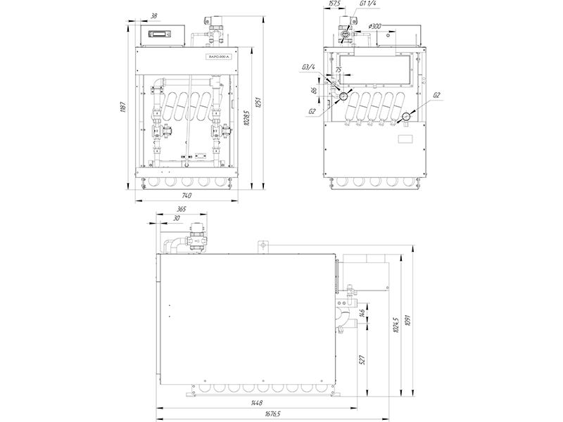 Габаритные и присоединительные размеры